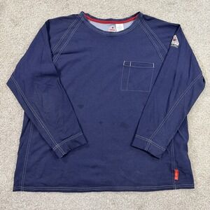 Bulwark FR Long Sleeve Shirt XL Reg Solid Navy CAT 2 Flame Resistant Workwear